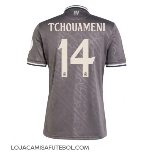 Camisa de Futebol Real Madrid Aurelien Tchouameni #14 Equipamento Alternativo 2024-25 Manga Curta